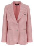 Pink Checks Peaked Lapel Blazer 1