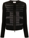 Black Logo-patch padded coat 1