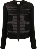 Black Logo-patch padded coat 1