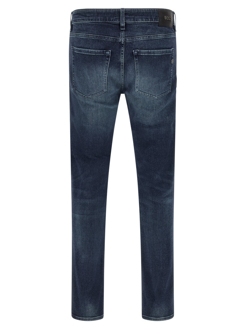Blue Slim Mid Rise Jeans 2