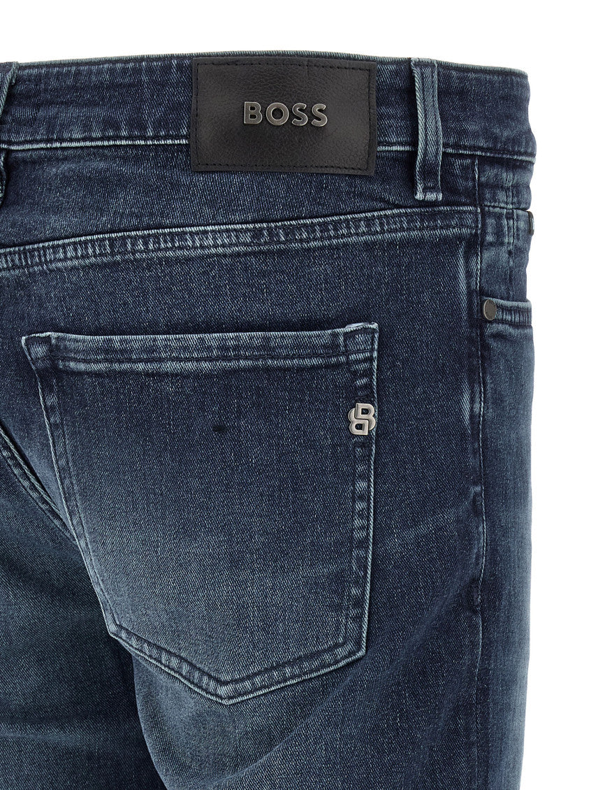 Blue Slim Mid Rise Jeans 4