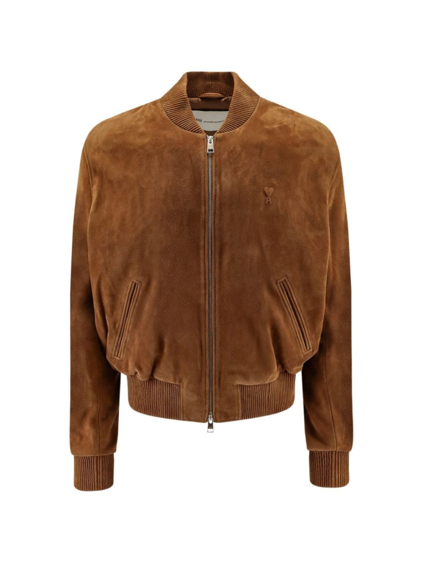 Brown Logo Band collar Jacket 1