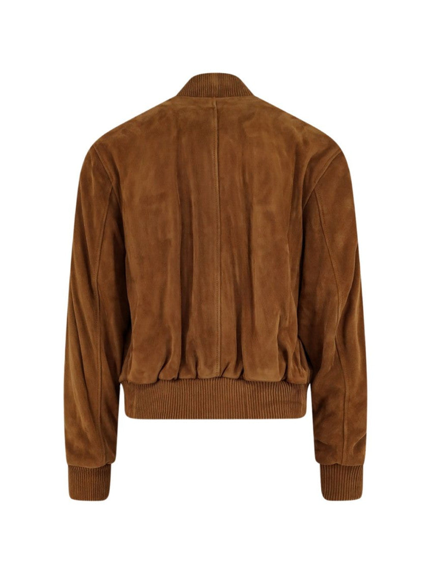 Brown Logo Band collar Jacket 2