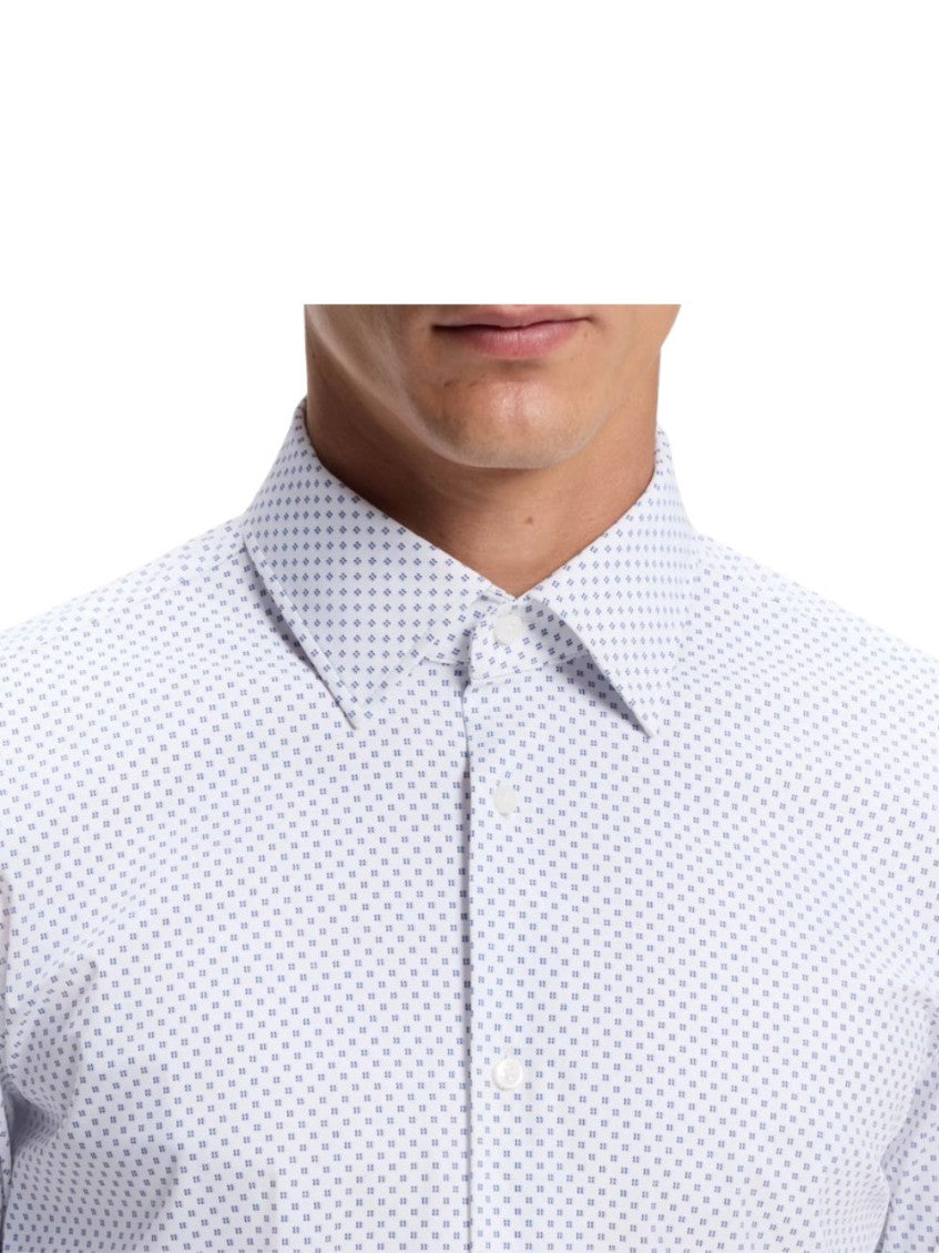 Blue Slim Printed Shirt 3