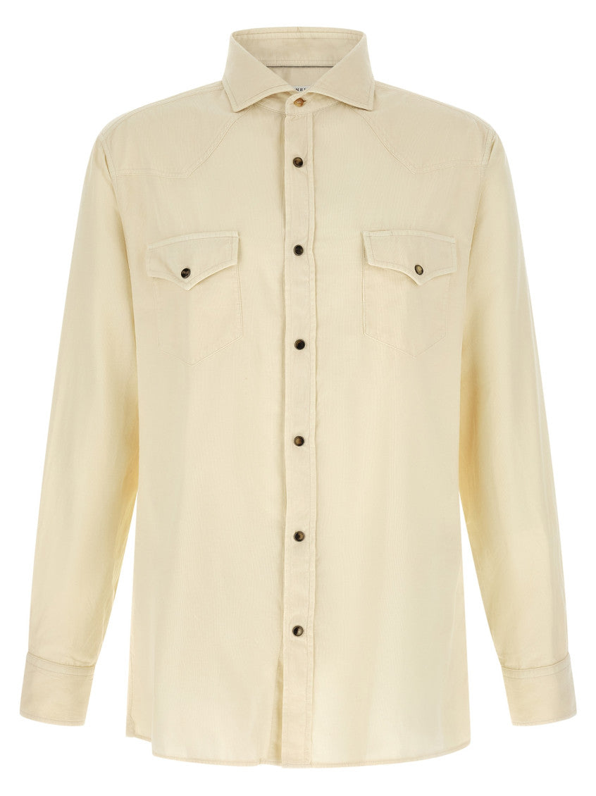 Off White Relaxed Solid Shirt 1