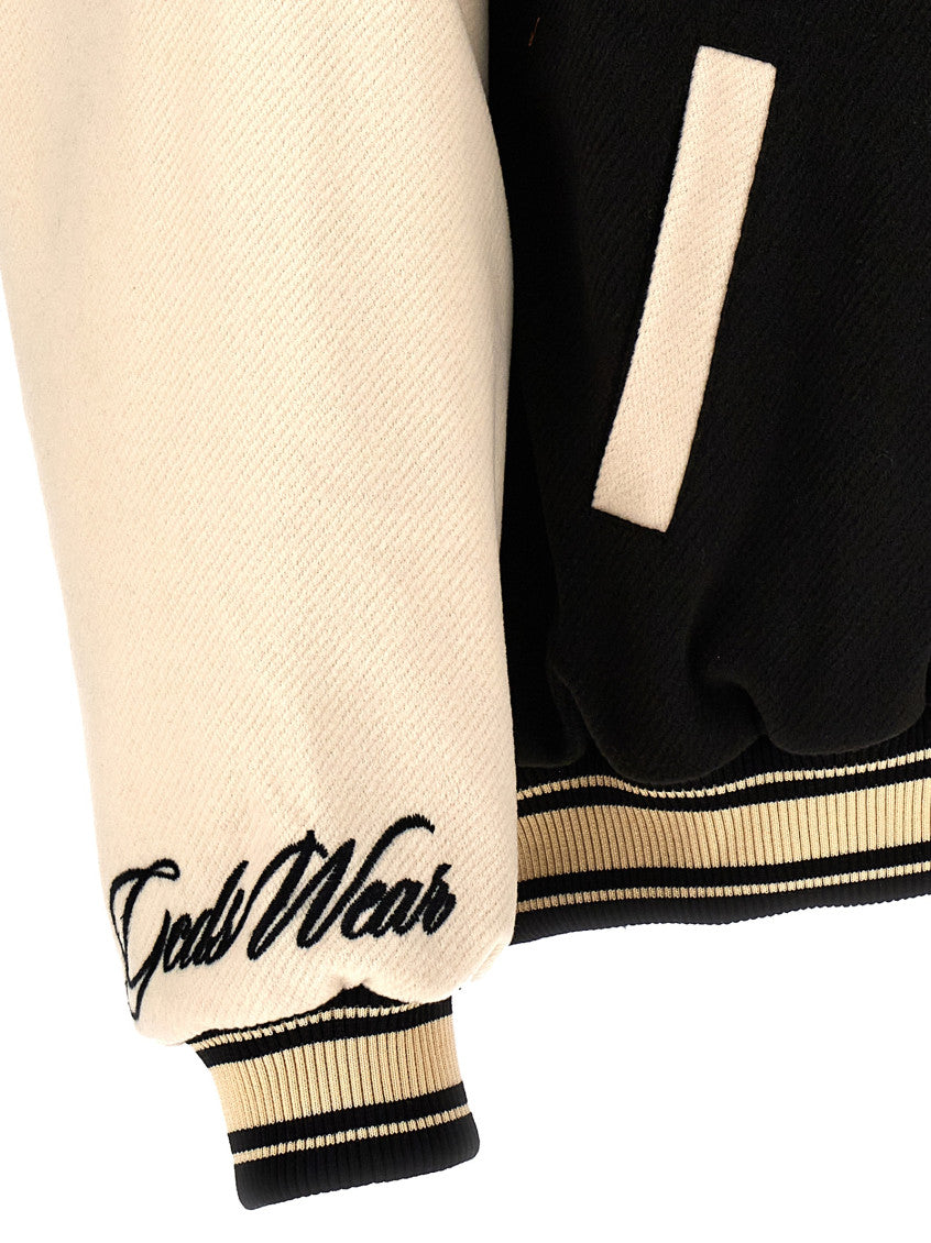 Black Logo Varsity Jacket 4