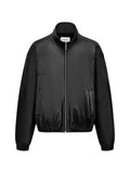 Black Mock Collar Jacket 1