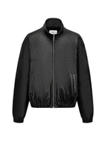 Black Mock Collar Jacket 1