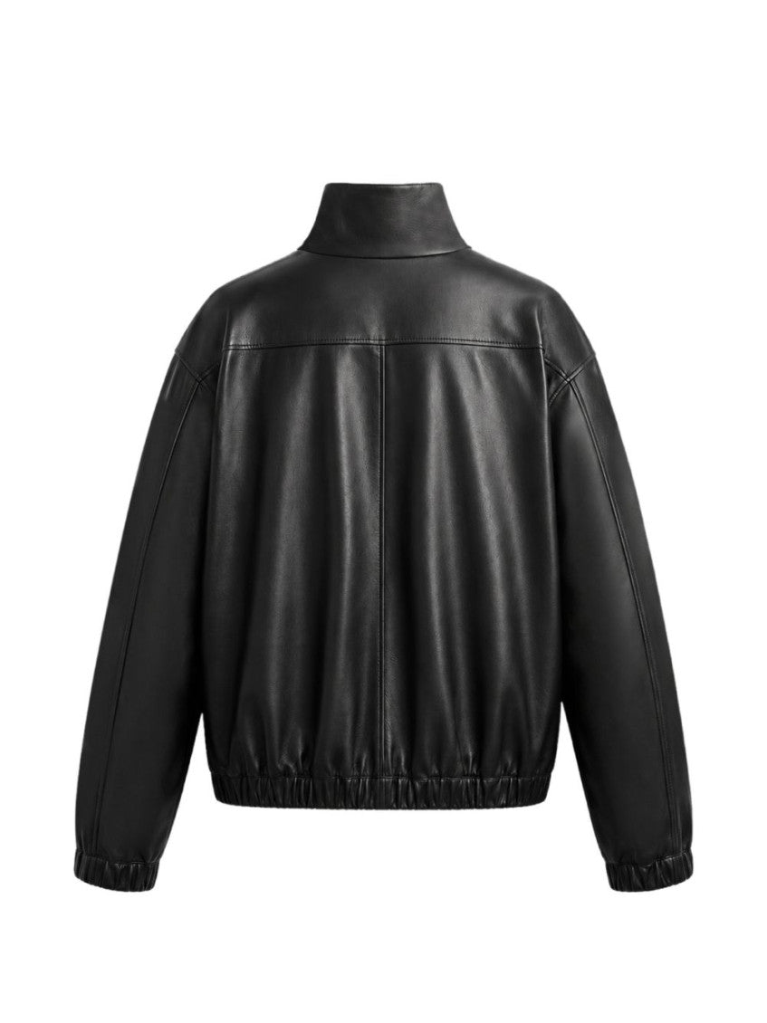 Black Mock Collar Jacket 2