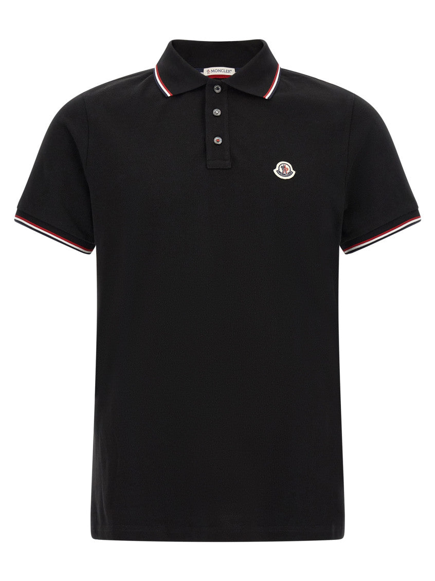 Black Logo Slim Polo 1