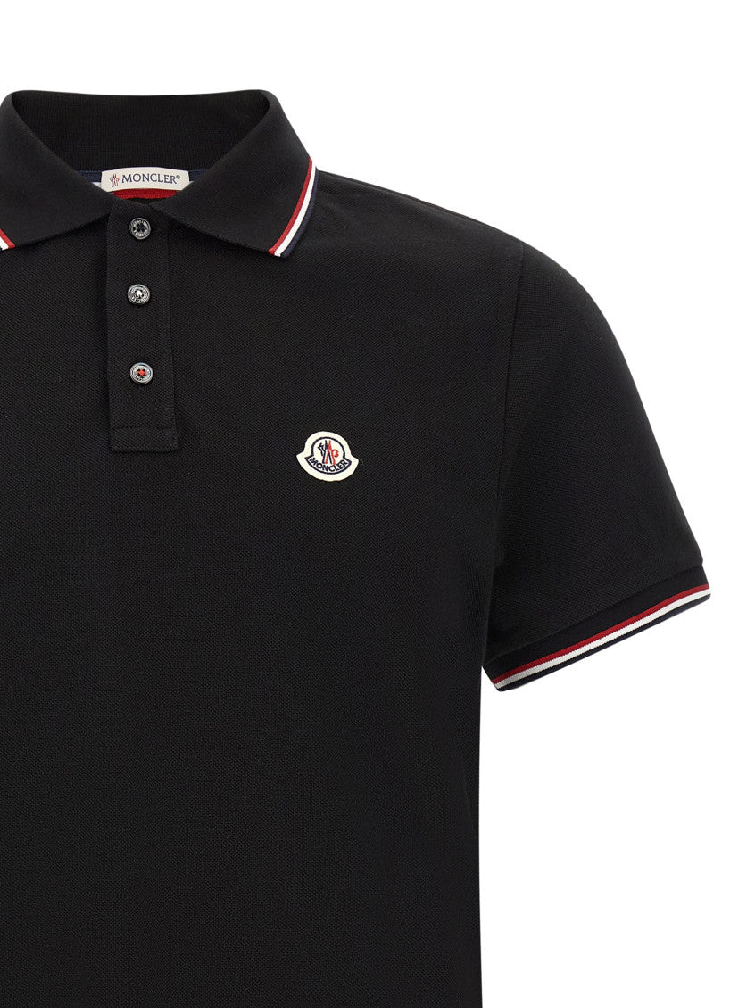 Black Logo Slim Polo 3