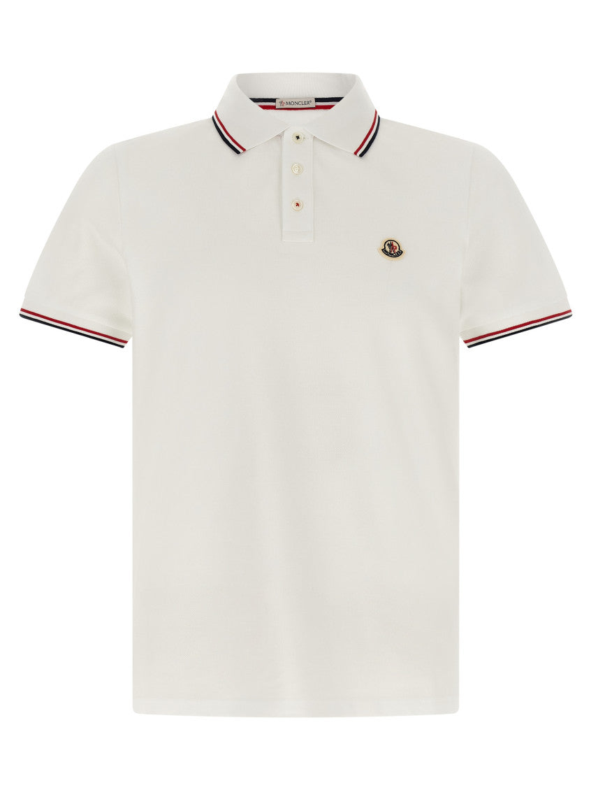 White Logo Slim Polo 1