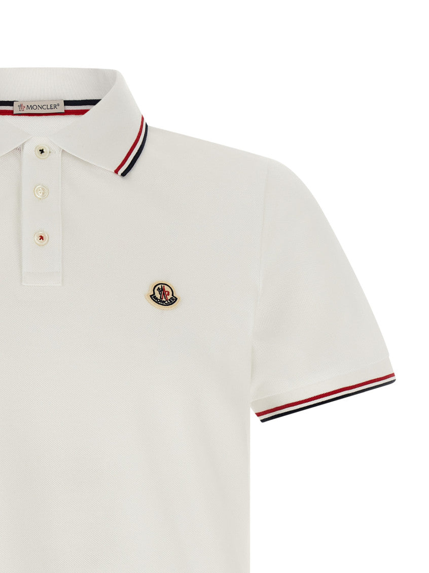 White Logo Slim Polo 3