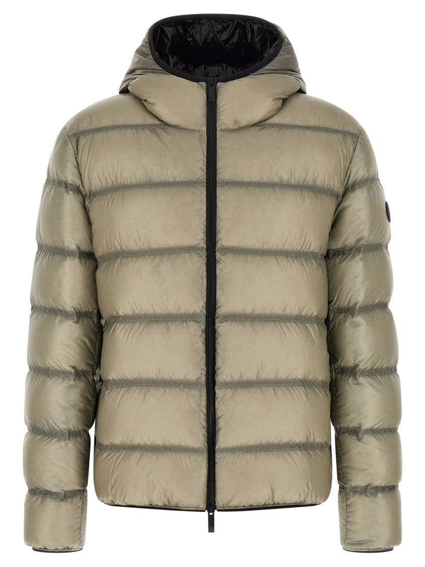 Taupe Quilted Down Jacket 1