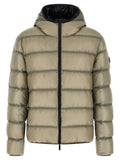 Taupe Quilted Down Jacket 1