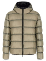Taupe Quilted Down Jacket 1