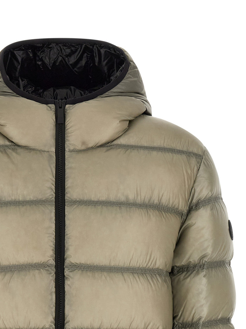 Taupe Quilted Down Jacket 3