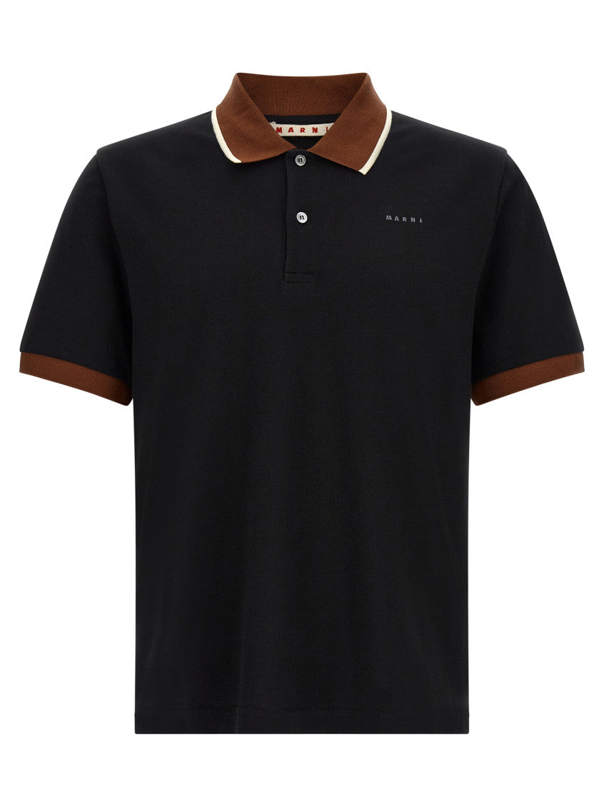 Black Solid Shirt Collar Polo 1