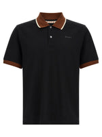 Black Solid Shirt Collar Polo 1