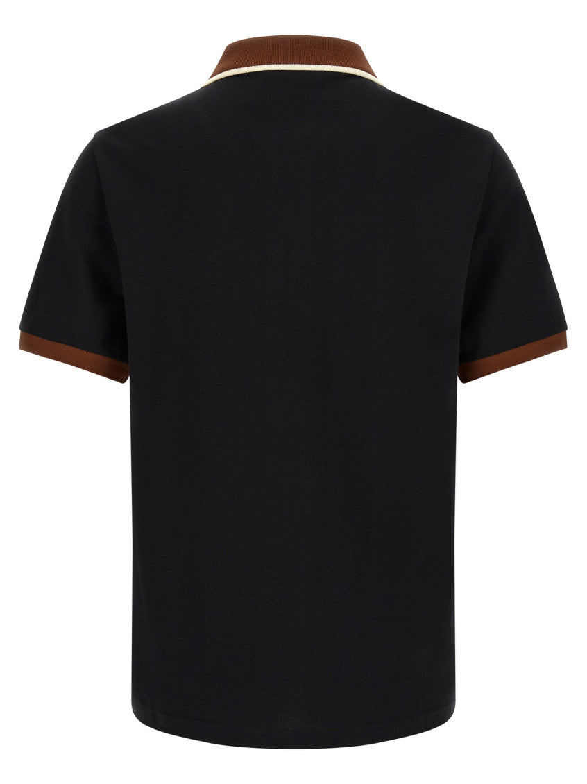 Black Solid Shirt Collar Polo 2