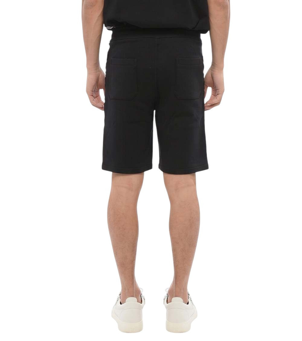 Black Solid Regular Shorts 2