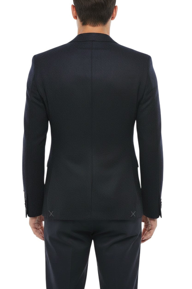 Blue Notched Lapel Blazer 2