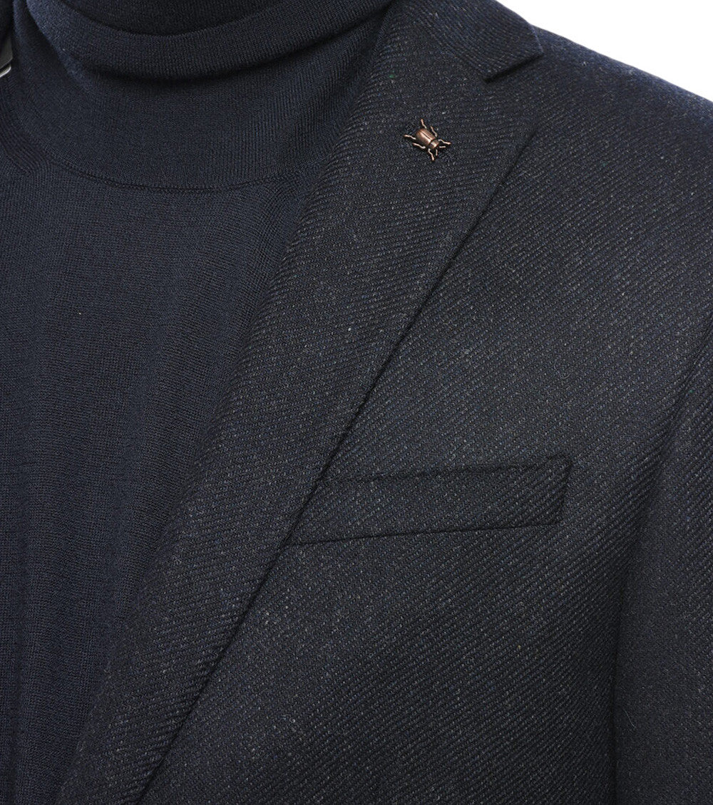 Blue Notched Lapel Blazer 3