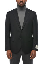 Black Notched Lapel Blazer 1
