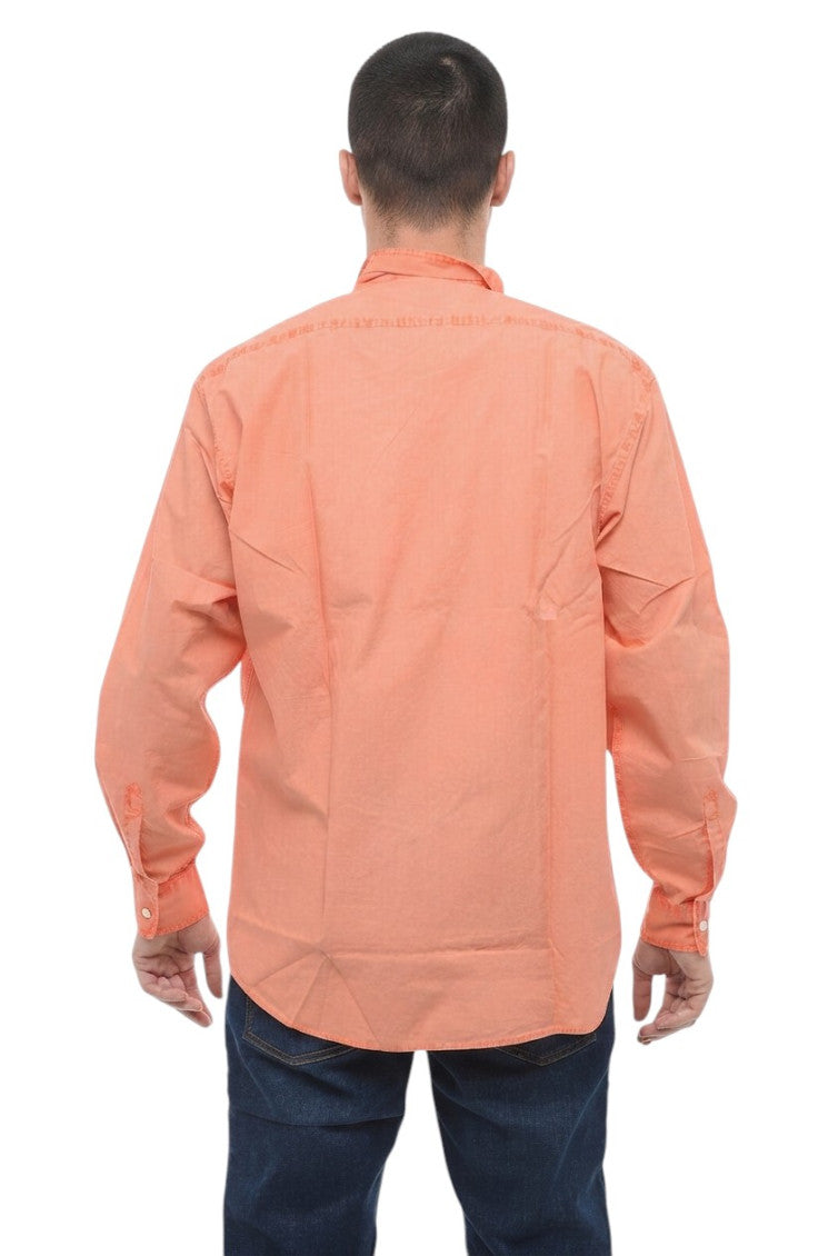 Orange Regular Solid Shirt 2