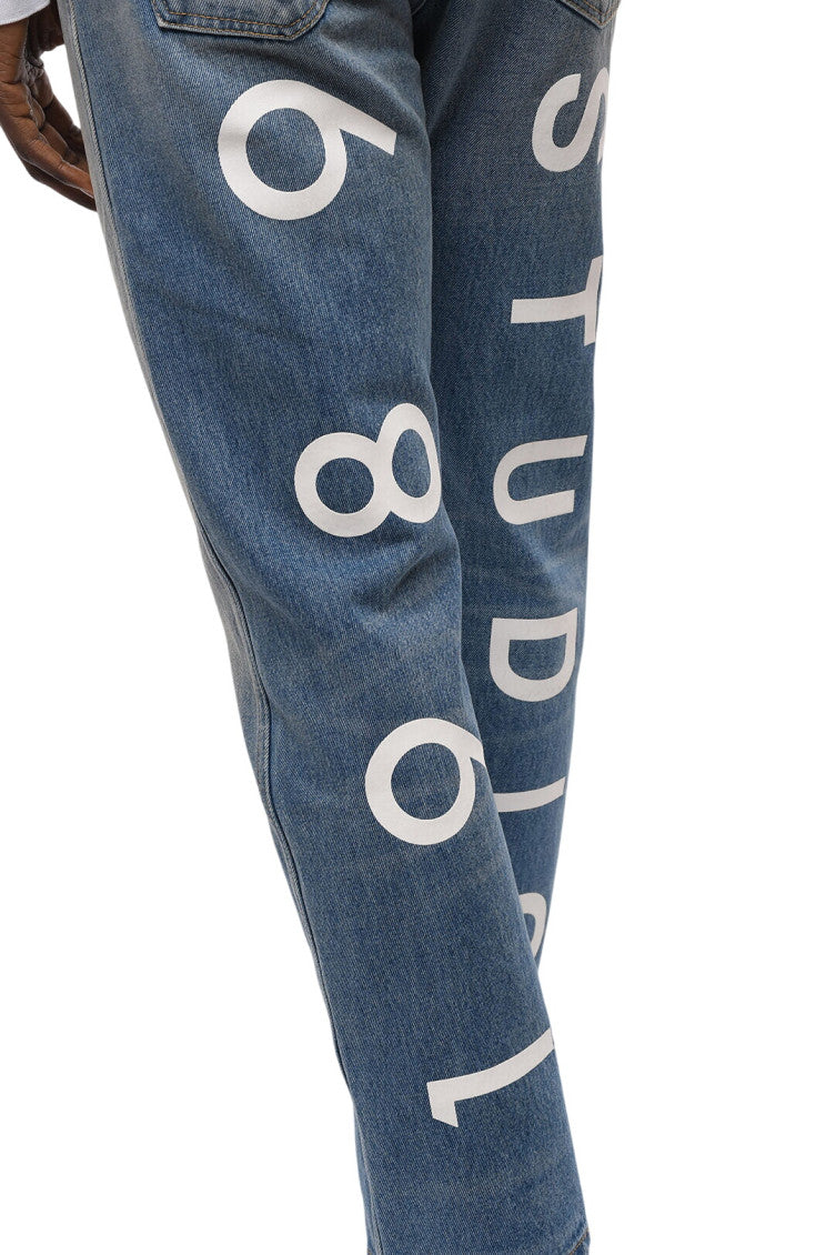 Blue Mid Rise Jeans 3