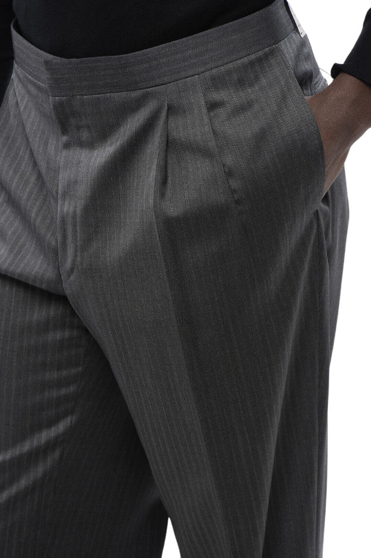 Grey Stripes Tailored Trousers 3