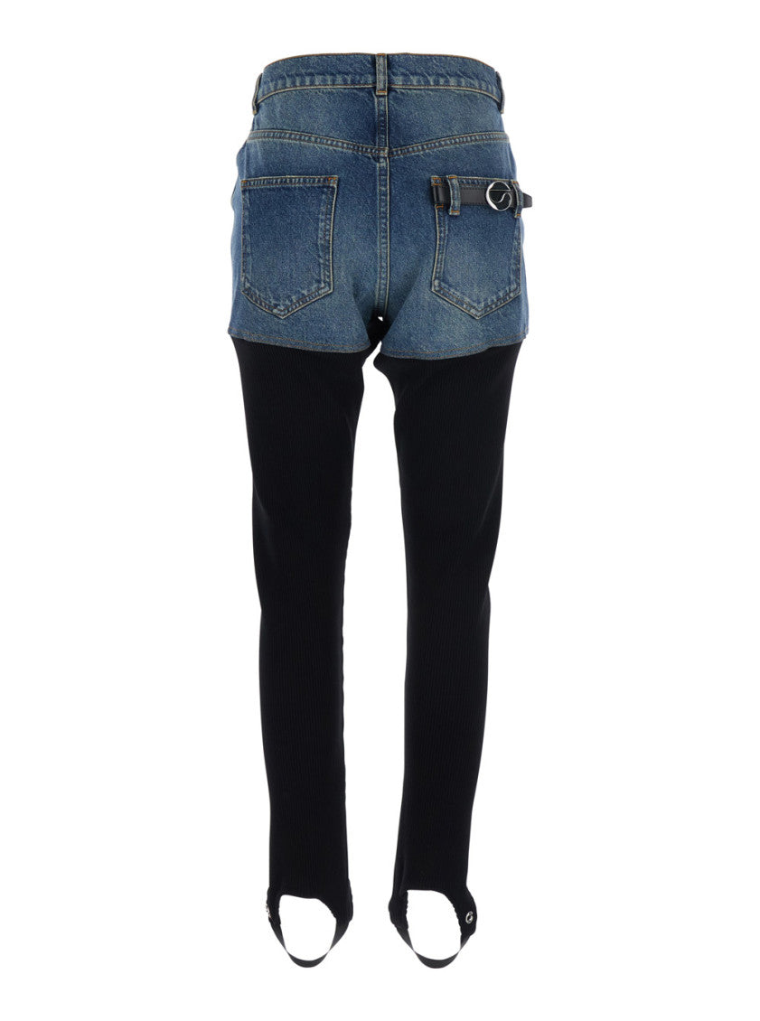Multicolor Hybrid Rib Denim Pants 2