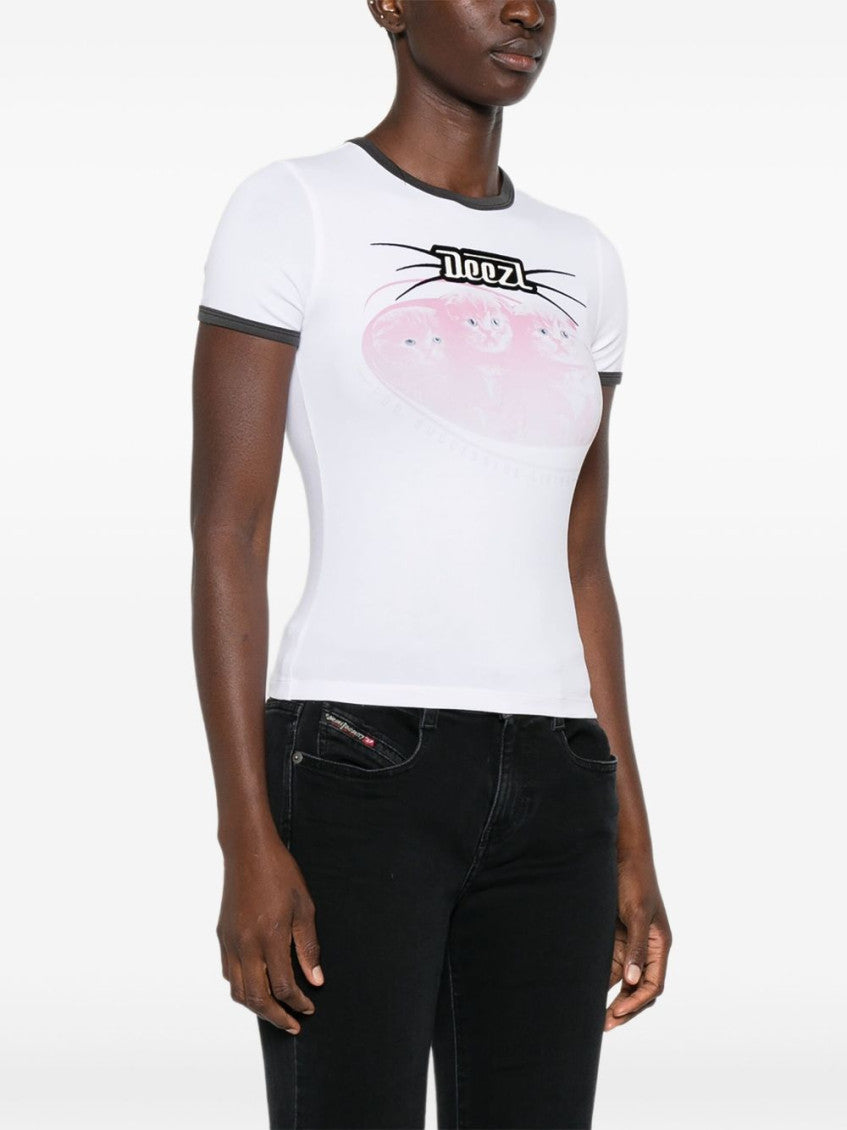 White  Logo Crewneck T-Shirt 4