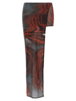 Multicolor 'The Red Blurry Roses' skort 1