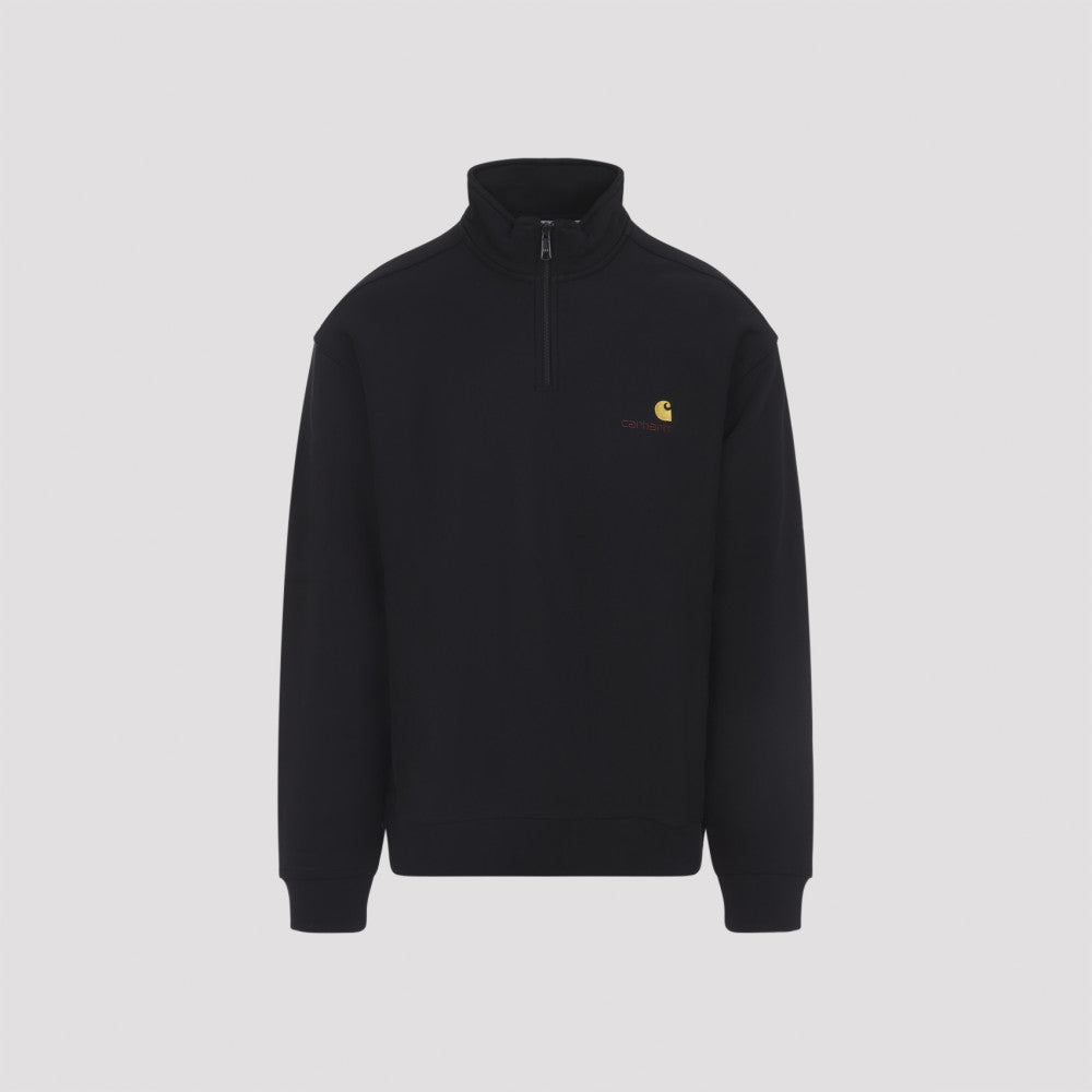 Black Half Zip Logo Sweatshirt 2