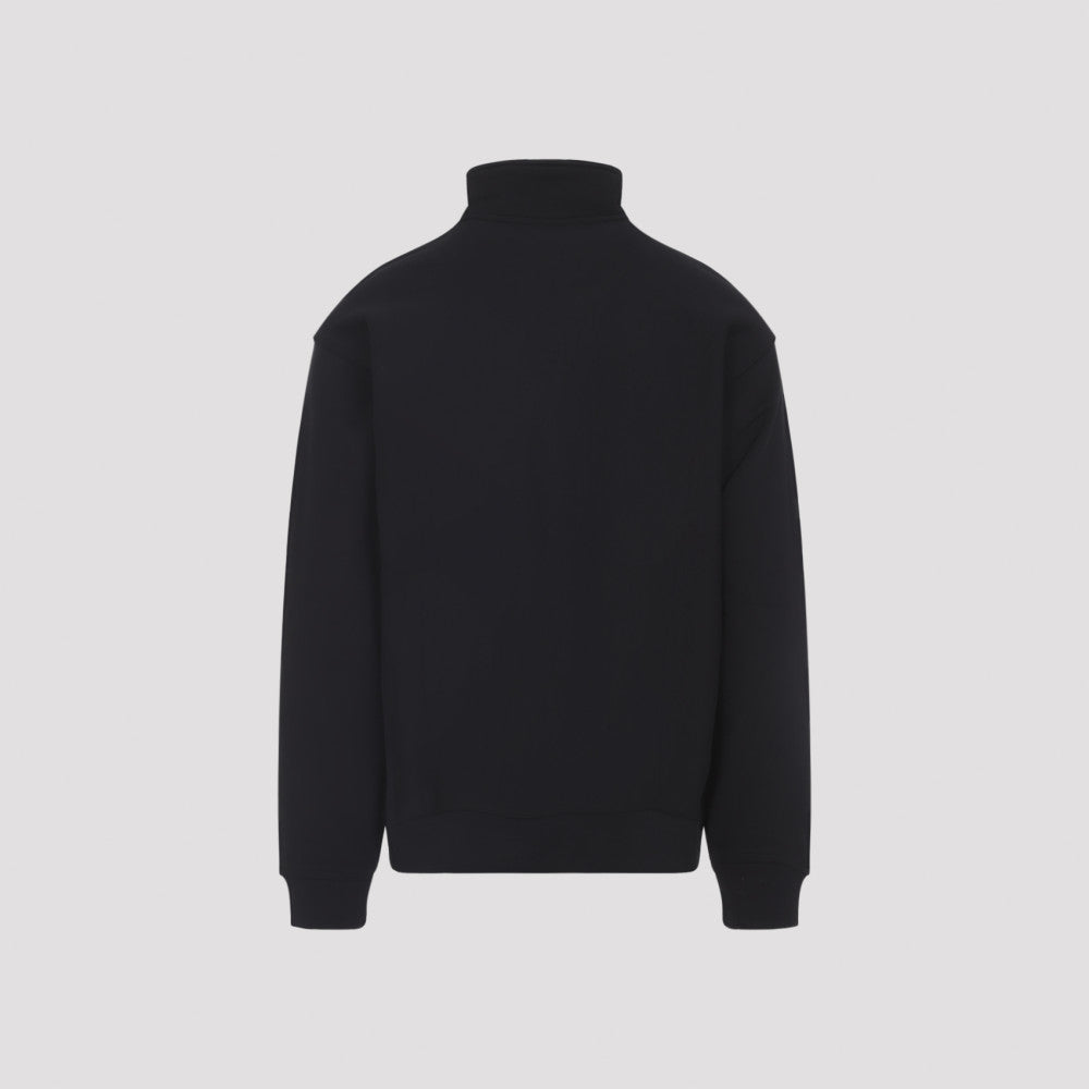 Black Half Zip Logo Sweatshirt 4