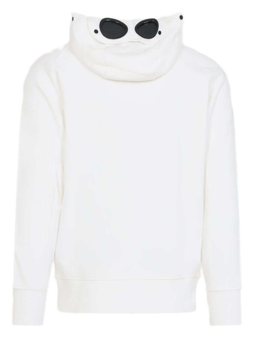 White Goggle Detail Zip-Up Hoodie 4