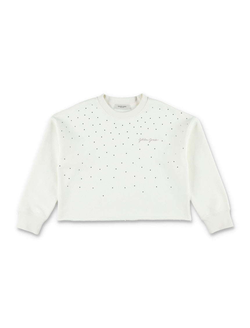 Girls White Embellished Sweatshirt 1