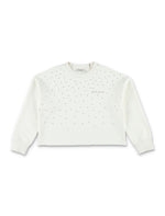 Girls White Embellished Sweatshirt 1