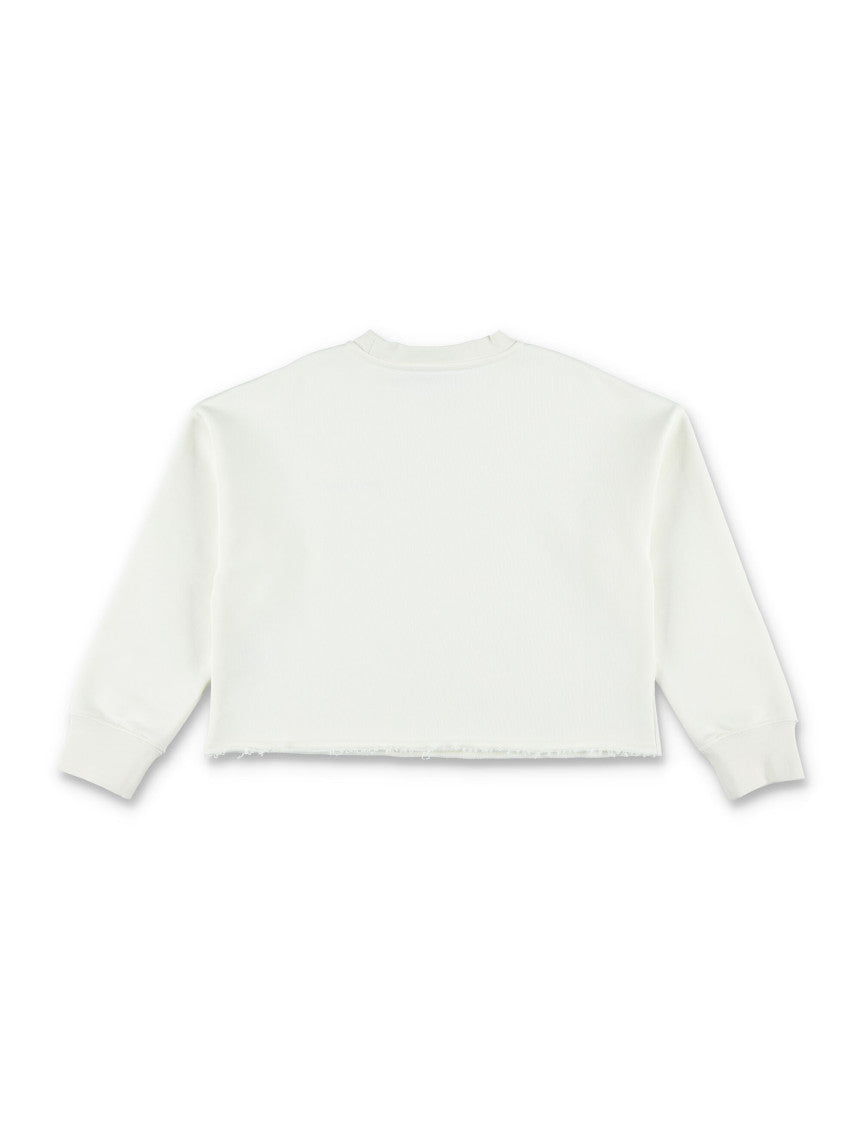 Girls White Embellished Sweatshirt 2
