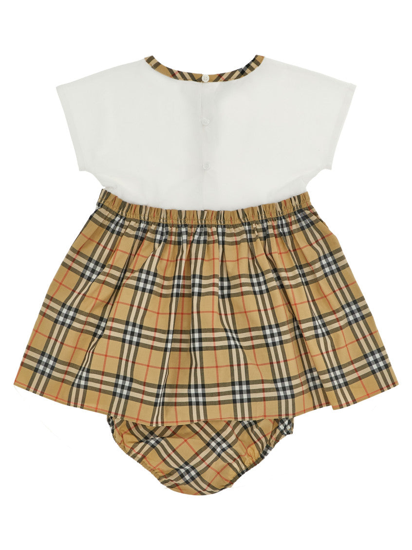 2-piece Beige Checks Dress/Bloomer Sets (Baby Girl) 2