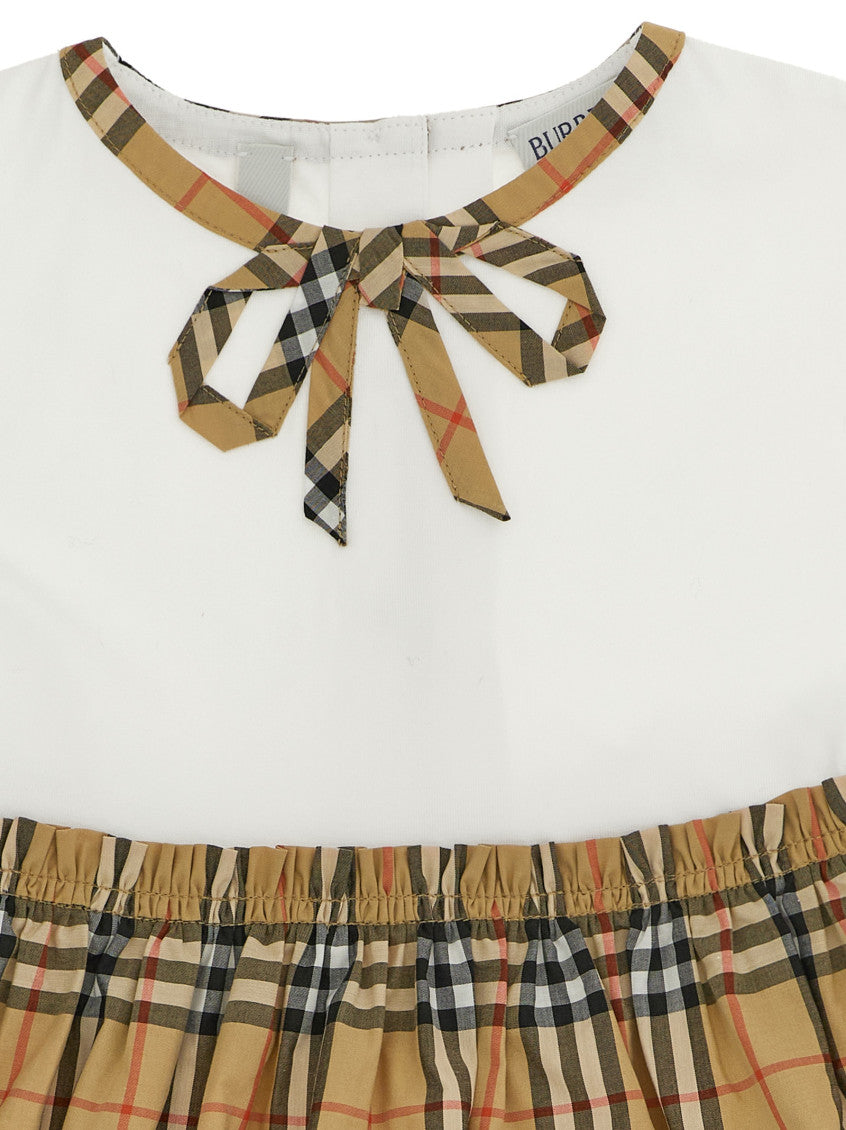 2-piece Beige Checks Dress/Bloomer Sets (Baby Girl) 3