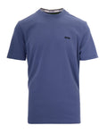 Blue Textured Crew Neck T-Shirt 1
