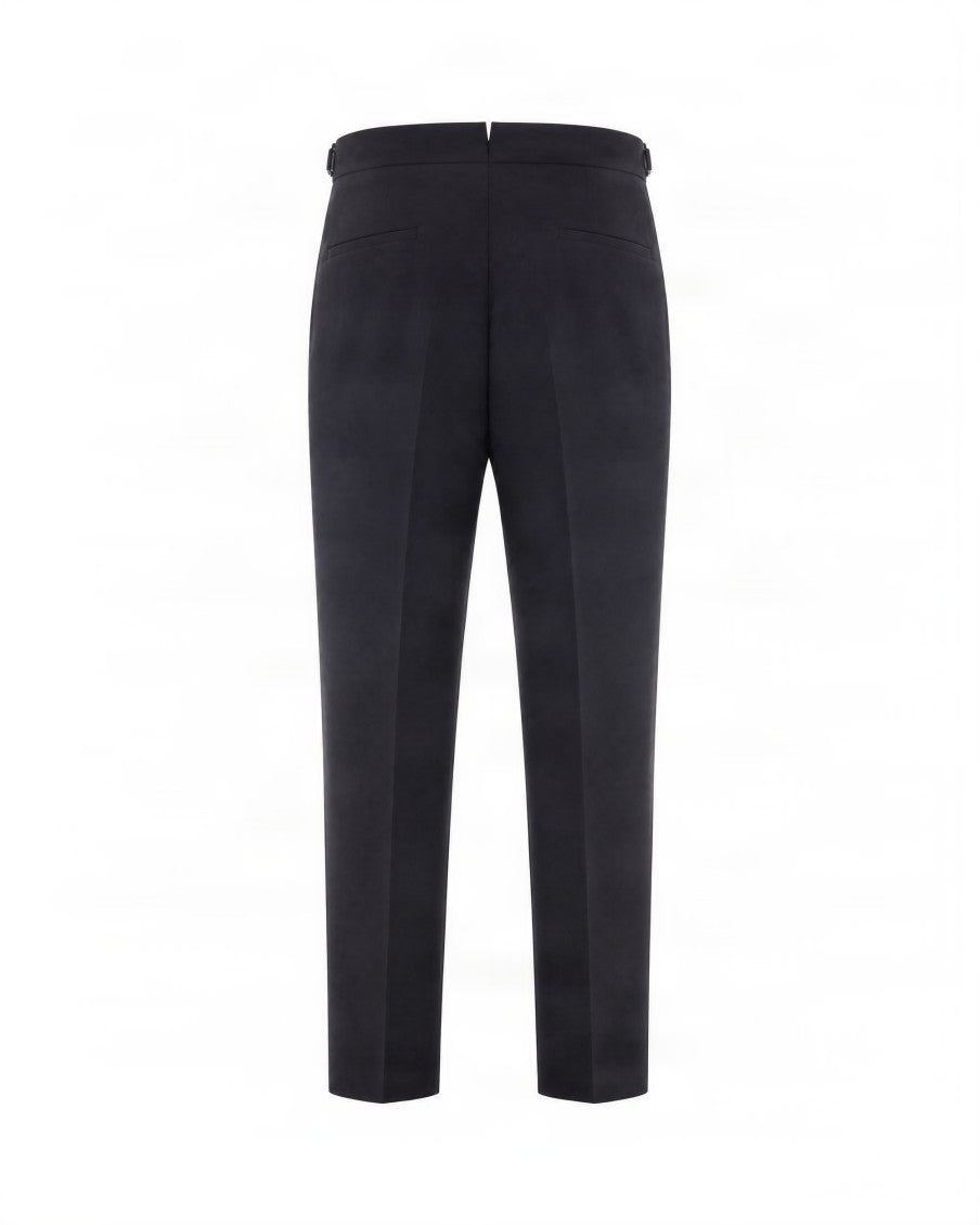 Black Straight Pleated Pants 2