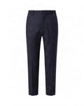 Blue Tapered Flat Front Pants 1