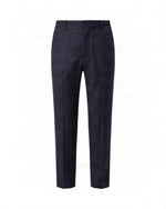 Blue Tapered Flat Front Pants 1