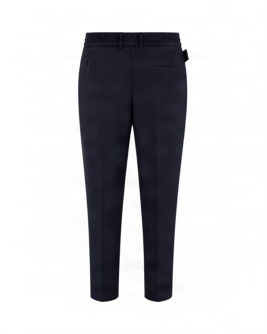 Blue Tapered Flat Front Pants 2