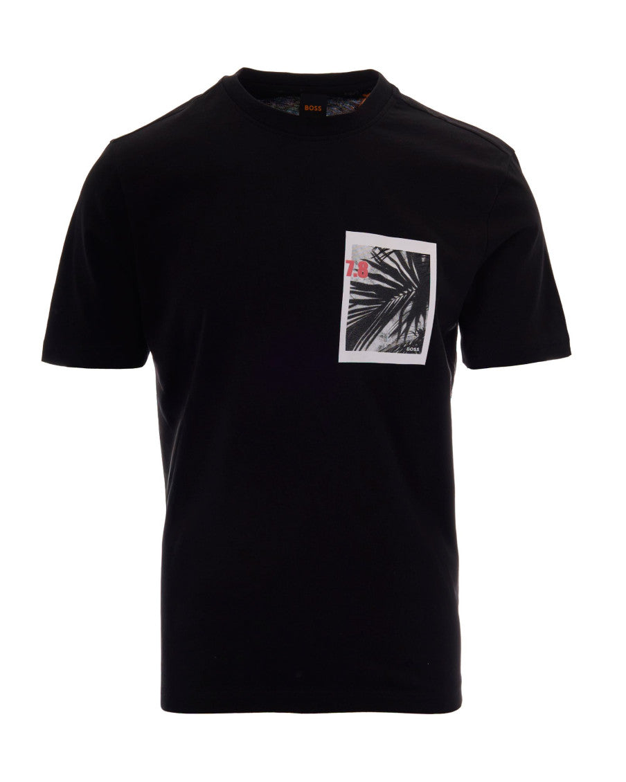 Black Graphic Crew Neck T-Shirt 1