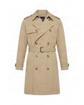 Dark Beige Double-Breasted Trench Coat 1