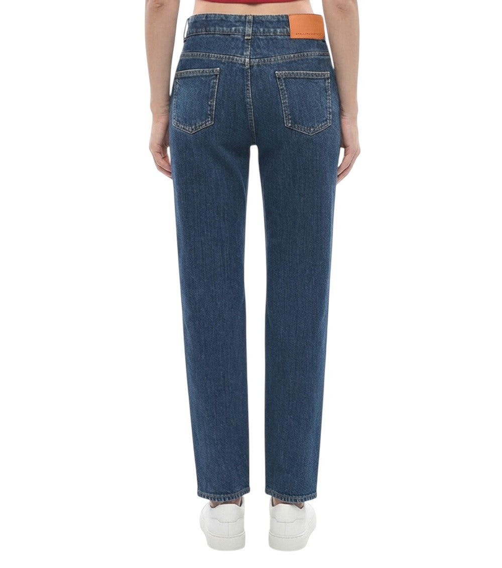 Blue Straight High Rise Jeans 2